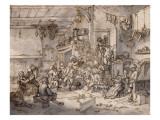 La fête des paysans Giclée-Druck von Adrien Van Ostade