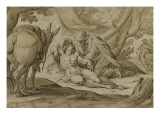 Le bon Samaritain reproduction procédé giclée par Hans von Aachen
