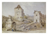 La tour du vieux Saint Rémy et la fontaine de la Barre à Dieppe Giclee Print by William Callow