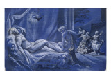 L'Amour endormi reproduction procédé giclée par Toussaint Dubreuil