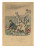 La Toilette des enfants : enfants à la plage reproduction procédé giclée