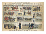 L'armée française à travers les siècles, l'artillerie de campagne du XVe au XXe siècle Lámina giclée