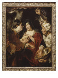 La Tentation de sainte Madeleine (dit autrefois à tort "La femme entre le Vice et la Vertu) reproduction procédé giclée par Jacob Jordaens