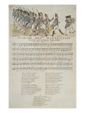 La marche des marseillais. Reproduction procédé giclée