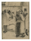 Le marché aux cochons, foire de la Saint-Martin à Pontoise reproduction procédé giclée par Camille Pissarro