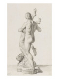 Deux lutteurs, Hercule tuant  Anthée reproduction procédé giclée par Jean-Baptiste Joseph Wicar