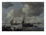 Le départ pour la pêche reproduction procédé giclée par Jan Van Goyen