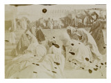 Travel in Algeria: Veiled Women Assembled in Kairouan Giclee Print by Henri Jacques Edouard Evenepoel