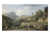 La construction d'un grand chemin Lámina giclée por Claude-Joseph Vernet