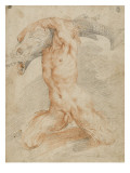 Triton portant un poisson reproduction procédé giclée par Federico Barocci