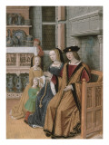 Les quatre états de la société : l'homme riche ou la Noblesse Giclee Print by Jean Bourdichon