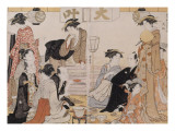 Le quartier de Nakasu Reproduction procédé giclée par Torii Kiyonaga