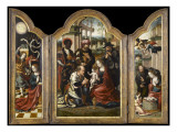 Triptyque de l'Adoration des mages Lámina giclée por Pieter Coecke van Aelst