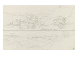 Deux paysages de montagne reproduction procédé giclée par Pierre Henri de Valenciennes