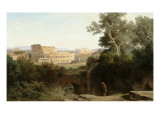 Le Colisée vu du Palatin Giclee-trykk av Jean Achille Benouville Le Colisée vu du Palatin Giclee-trykk av Jean Achille Benouville