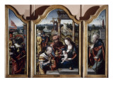 Triptyque: L'Adoration des mages reproduction procédé giclée par Pieter Coecke van Aelst