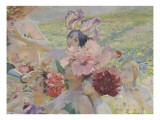 Le chevalier aux fleurs (tiré de Wagner, Parsifal) reproduction procédé giclée par Georges Antoine Rochegrosse