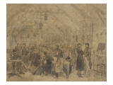 Le mess des officiers au camp de Châlons Reproduction procédé giclée par Jules Worms