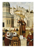 La Prédication de Saint Etienne à Jérusalem Giclée-tryk af Vittore Carpaccio