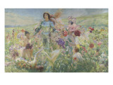 Le chevalier aux fleurs (tiré de Wagner, Parsifal) reproduction procédé giclée par Georges Antoine Rochegrosse