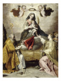La Vierge à l'Enfant en gloire avec Saint Antoine abbé et Sainte Lucie reproduction procédé giclée par Federico Barocci
