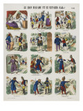 Le lion malade et le renard Lámina giclée