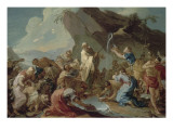 Le Frappement du rocher reproduction procédé giclée par Joseph Marie Vien