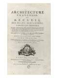 Page de titre Giclee-trykk av Jacques-François Blondel Page de titre Giclee-trykk av Jacques-François Blondel