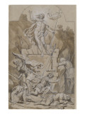 La résurrection du Christ reproduction procédé giclée par Pierre Mignard