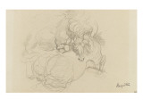 Deux chevaux luttant Gicleetryck av Louis Anquetin Deux chevaux luttant Gicleetryck av Louis Anquetin