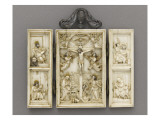 Triptych: the Crucifixion and the Four Evangelists reproduction procédé giclée