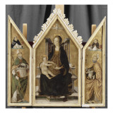 Triptyque. La Vierge et l'Enfant. Giclee-trykk av Francesco Botticini Triptyque. La Vierge et l'Enfant. Giclee-trykk av Francesco Botticini
