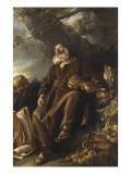 L'Ermite endormi reproduction procédé giclée par Joseph Marie Vien