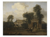 La Demeure des Harteveld prés du Vecht dans la région d'Utrecht Giclée-Druck von Jan Van Der Heyden