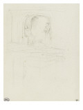 Deux figures dont l'une est assise dans l'âtre d'une cheminée. Lámina giclée por Paul Delaroche