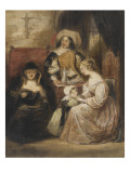 L'heureuse famille Reproduction procédé giclée par Alfred Johannot