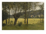 Prairie bordée d'arbres Reproduction procédé giclée par Paul Lecomte