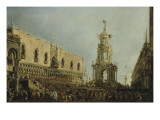 Le Doge de Venise assiste aux fêtes du Jeudi Gras sur la Piazzetta Lámina giclée por Francesco Guardi Le Doge de Venise assiste aux fêtes du Jeudi Gras sur la Piazzetta Lámina giclée por Francesco Guardi