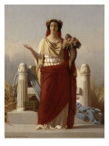 L'impératrice Eugénie en déesse de l'abondance. Reproduction procédé giclée par Jules de Vigneil