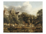 Le Herengracht à Amsterdam Giclée-Druck von Jan Van Der Heyden
