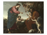 Le Repos pendant la fuite en Egypte Giclée-Druck von Jacopo Vignali