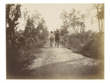 Three Men from Behind, Walking on a Path to Madron Giclee Print by Gustave Eiffel