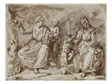 The Virgin with Jesus, St. Anne, St. John the Baptist Giclee Print by Francisco Pacheco