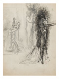 Trois études reproduction procédé giclée par Gustave Moreau