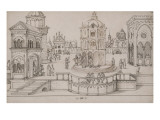 Le prophète Nathan devant David reproduction procédé giclée par Hans Sebald Beham