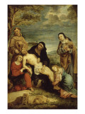 La déploration du Christ (copie d'après un original perdu de Lorenzo Lotto) Giclée-tryk af Lorenzo Lotto