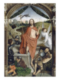 Triptyque de la résurrection (Résurrection, Martyre de Saint Sébastien, l'Ascencion) reproduction procédé giclée par Hans Memling