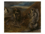 Deux singes reproduction procédé giclée par Pieter Boel