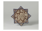 Tile Coating Star-Shaped, Decorated with a Phoenix Giclee Print
