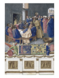 Le Livre d'Heures d'Etienne Chevalier : Les Suffrages des Saints, Saint Jean à la Cène Giclee Print by Jean Fouquet